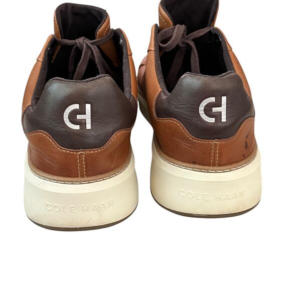 Cole Haan GrandPro Topspin Shoes Mens Sz 13 M Leather Sneaker British Tan C34229 - Picture 6 of 11